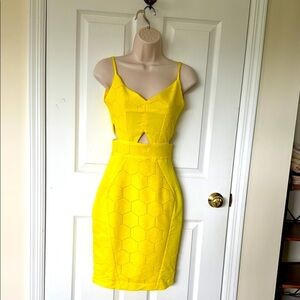 Beautiful Yellow Bodycon Dress